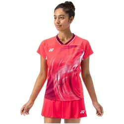 Yonex Badminton-Shirt Crew Neck Tournament (Deutschland) 2024 rot Damen