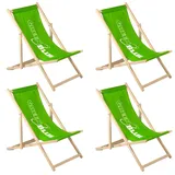 Liegestuhl Strandliege Gartenliege Sonnenliege 4 Stück / mit eigenem Druck