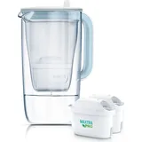 Brita Filterkanne Model One 2500ml Glas hellblau + 2 Maxtra Pro