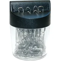 Alco Magnetdose mit 100 Briefklammern, 26mm, runde Dose