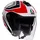 AGV Irides Tolosa Jethelm - Schwarz/Hellgrau/Rot / M