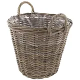 Frank Flechtwaren Pflanzkorb Rattan, Maxi, Pflanzgefäß, Blumentopf,ca. Ø 45 x 40 cm Robust und langlebig, Schickes Design,Vielseitig einsetzbar