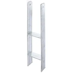 Alberts® H-Pfostenträger 300x60x6mm Gesamtlänge 600mm für verschiedene Pfostenstärken 120 mm