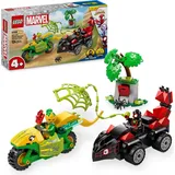 LEGO Marvel Super Heroes Spielset - Actionspaß mit Spin und Electro in ihren Dino-Flitzern