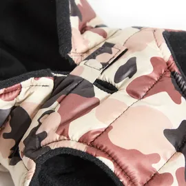 Fashion Dog Steppmantel für Dackel Camouflage braun 47 cm