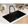Primagran Ibiza S045 rechts Einbauart Granit schwarz Handbetätigung 900 x 500 mm