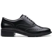 CLARKS Damen Havisham Oak Mary Jane Schuh, Schwarzes Leder,