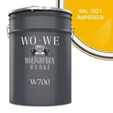 WO-WE Bodenversiegelung Betonfarbe Bodenfarbe Bodenbeschichtung W700, 1-10L, Seidenglänzend gelb