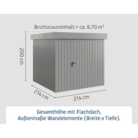 EcoStar Gerätehaus 2,37 x 2,29 m Grau