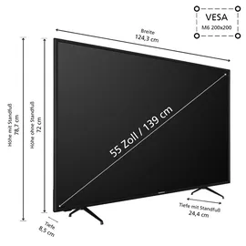 Daewoo Android TV 55 Zoll Fernseher (4K UHD Smart TV, HDR Dolby Vision, Dolby Atmos, Triple-Tuner) D55DM54UAMSX