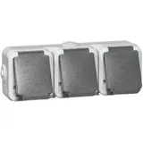 Peha Schuko-Steckdose 3-fach Grau