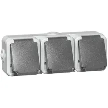 Peha Schuko-Steckdose 3-fach Grau