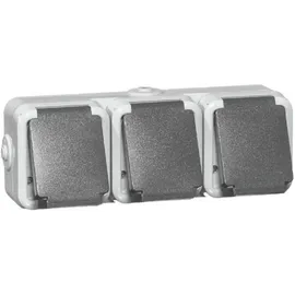 Peha Schuko-Steckdose 3-fach Grau