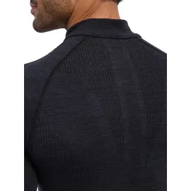 Falke Wool-Tech Zip Neck Long sleeve Shirt schwarz L