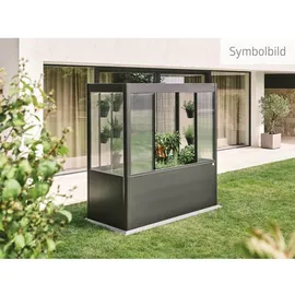 Biohort Florentina Hochbeet-Abdeckung 201,6 x 136,4 x 104 cm Dunkelgrau Metallic