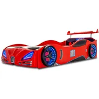 Kinderbett Autobett Big Star mit LED und Sound - Fabrikpreis - 90x190 - rot
