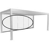 Biohort Glasschiebewand für Pergolen Klarglas 6 m ca. B568/H234,9/T6,9 cm,
