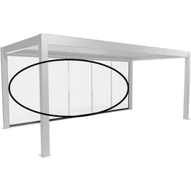 Biohort Glasschiebewand für Pergolen Klarglas 6 m ca. B568/H234,9/T6,9 cm,
