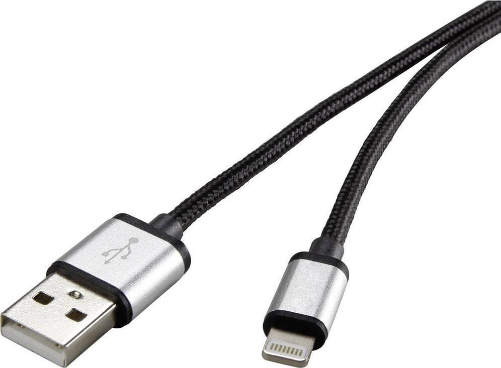 Renkforce Apple Lightning Anschlusskabel für Apple iPod/iPad/iPhone 0.5 m (0.50 m, USB 2.0), USB Kabel