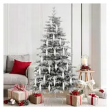 vidaXL Weihnachtliche Spiralenform Kugel 40 pcs Silber Kunststoff