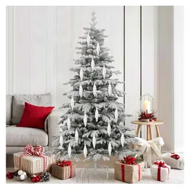 vidaXL Weihnachtliche Spiralenform Kugel 40 pcs Silber Kunststoff