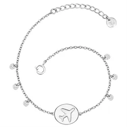 Glanzstücke München Armband Flugzeug Sterling Silber in 17,0 cm Basislänge + 3,0 Verlängerung Damen 