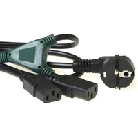 Act Powercord split cable mains connector CEE7/7 male (1.80