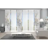 VISION S Schiebegardine VISION S "MARMOSA 6er SET" Gr. 1, grau (goldfarben, grau), B:60cm H:260cm, Polyester, Gardinen, Bambus-Optik, Digital bedruckt