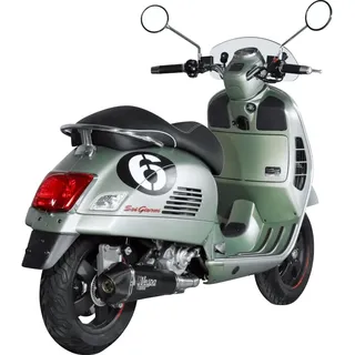 MIVV Delta Race Auspuff P.008.KDRB 1-1 schwarz für Vespa Gts 300 2008-20 P.008.ldrb Homologiertes Vollliniensystem - Black - Homologated
