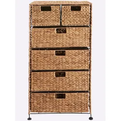 Kommode HEINE HOME, beige (natur), B:53cm H:93cm T:42cm, Metall, Sideboards
