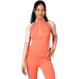 KARI TRAA Alma Half Zip Langarm-baselayer Coral L