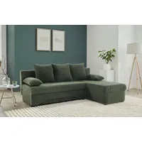 Jockenhöfer Gruppe Ecksofa L-Form, B: 191 cm, mit Bettfunktion & Bettkasten grün