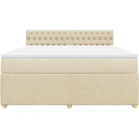 vidaXL Boxspringbett 180 x 200 cm Creme