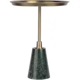 Kayoom Beistelltisch »Grant 125, aus Handmanufaktur«, (1 St.), Runder Tisch, Ablagefläche aus Metall, Sockel aus Marmor, goldfarben