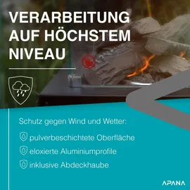 APANA FUEGO Gasheizstrahler 8 kW anthrazit