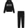 Champion Sweatanzug CHAMPION "Hooded Full Zip Suit", Herren, Gr. L, schwarz (nbk, nbk, igt), Obermaterial: 55% Baumwolle, 45% Polyester, Sportanzüge, mit Kapuze, mit durchgehendem Reißverschluss, für Sport und Freizeit