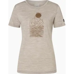 Super.Natural W Preikestolen Cliffs Tee vintage khaki melange/kangaroo/kangaroo glitter (16F) L