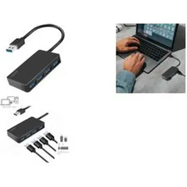 Logilink USB 3.2 (Gen1) 4-Port Hub mit Überstrom- und Überspannungsschutz