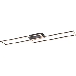JUST LIGHT Deckenleuchte "IVEN", schwarz, B:19,8cm, Lampen, LED, dimmbar, Switchmo, Memory, nach Trennung vom Netz