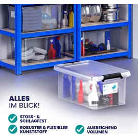 DEUBA Aufbewahrungsbox 39 x 26 x 58 cm 4-tlg. transparent/weiß