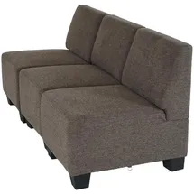 MCW 3-Sitzer Sofa Couch Moncalieri, Stoff/Textil ~ braun,