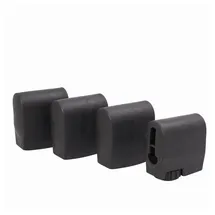 Sieger Gartenstuhl Sieger 4er Fußkappenset für Tische 25mm x 45mm, grau