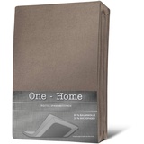 one-home Frottee Spannbettlaken Spannbetttuch 90x200 140x200 180x200 Bettlaken Baumwolle, Maße:180x200 cm - 200x200 cm, Farbe:Taupe/Beige