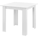 [en.casa] Esstisch Algermissen 80x80x76 cm für 4 Personen Weiß