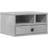 vidaXL Druckerständer, Druckertisch mit Stauraum, Druckerregal für Büro Arbeitszimmer, Druckerhalter Beistelltisch, Betongrau Holzwerkstoff