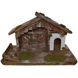 Alfred Kolbe Krippe »Weihnachtsdeko«, (1 tlg.), aus Holz, 50x25x30 cm, für Figuren bis 11 cm Höhe, braun