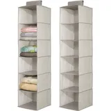 mDesign Hängeschrank 2er Set 6 Böden beige