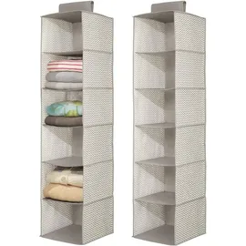 mDesign Hängeschrank 2er Set 6 Böden beige