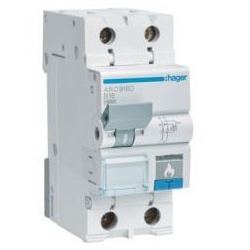 Hager ARC916D - Brandschutzschalter AFDD mit Leitungsschutzschalter 1P+N, B16A