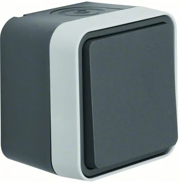 Change over switch surface mounted grey w1